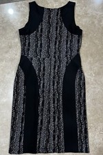 John Meyer sheath dress, Sz 8, black and white print