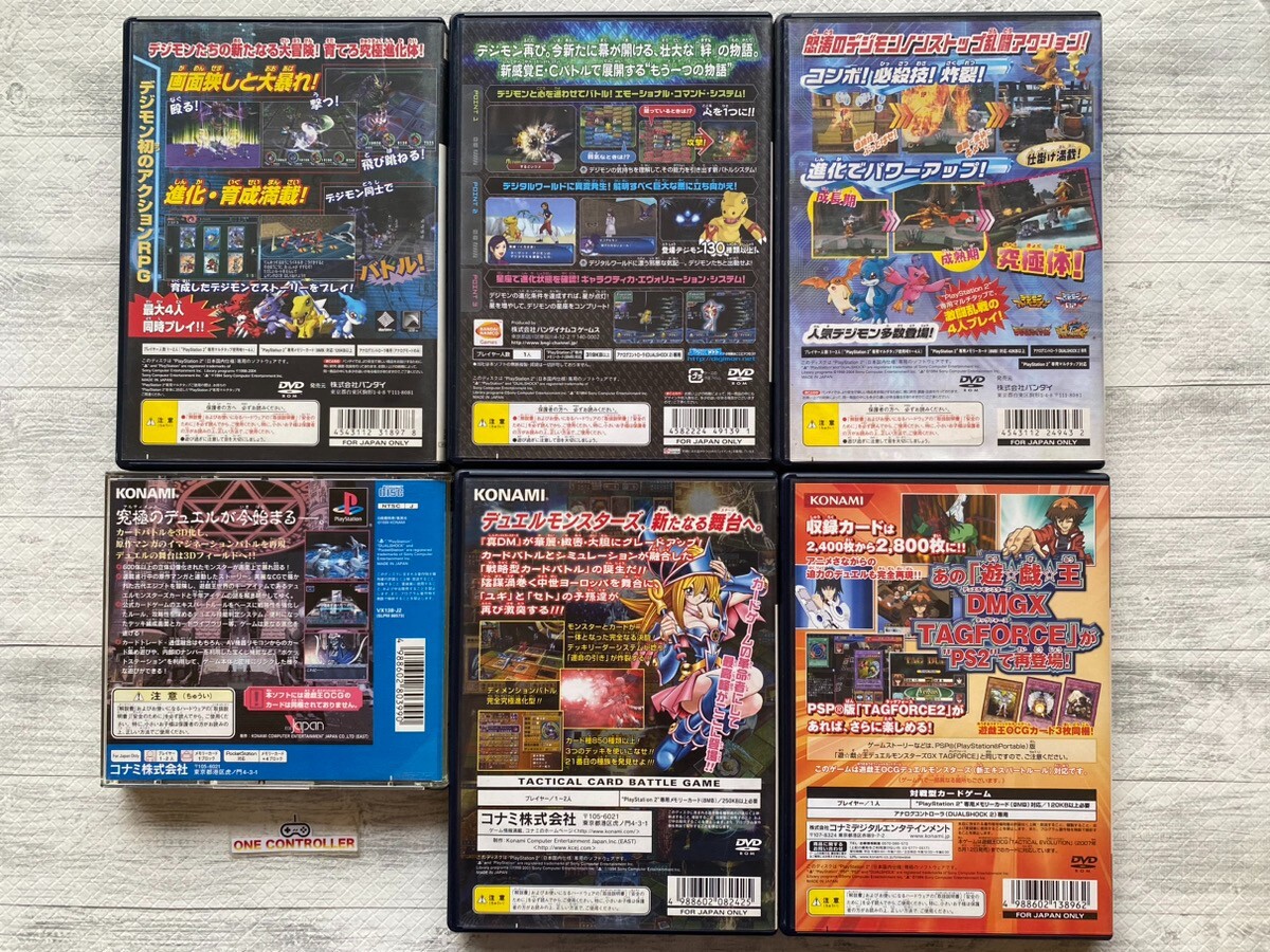 SONY PS2 Digimon World X & Savers & Chronicle & Yu-Gi-Oh 1 2 & Tag