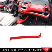 For Honda Fit/Jazz 2008-2013 Bright Red Car Co-Pilot Dashboard Strip Cover Trim