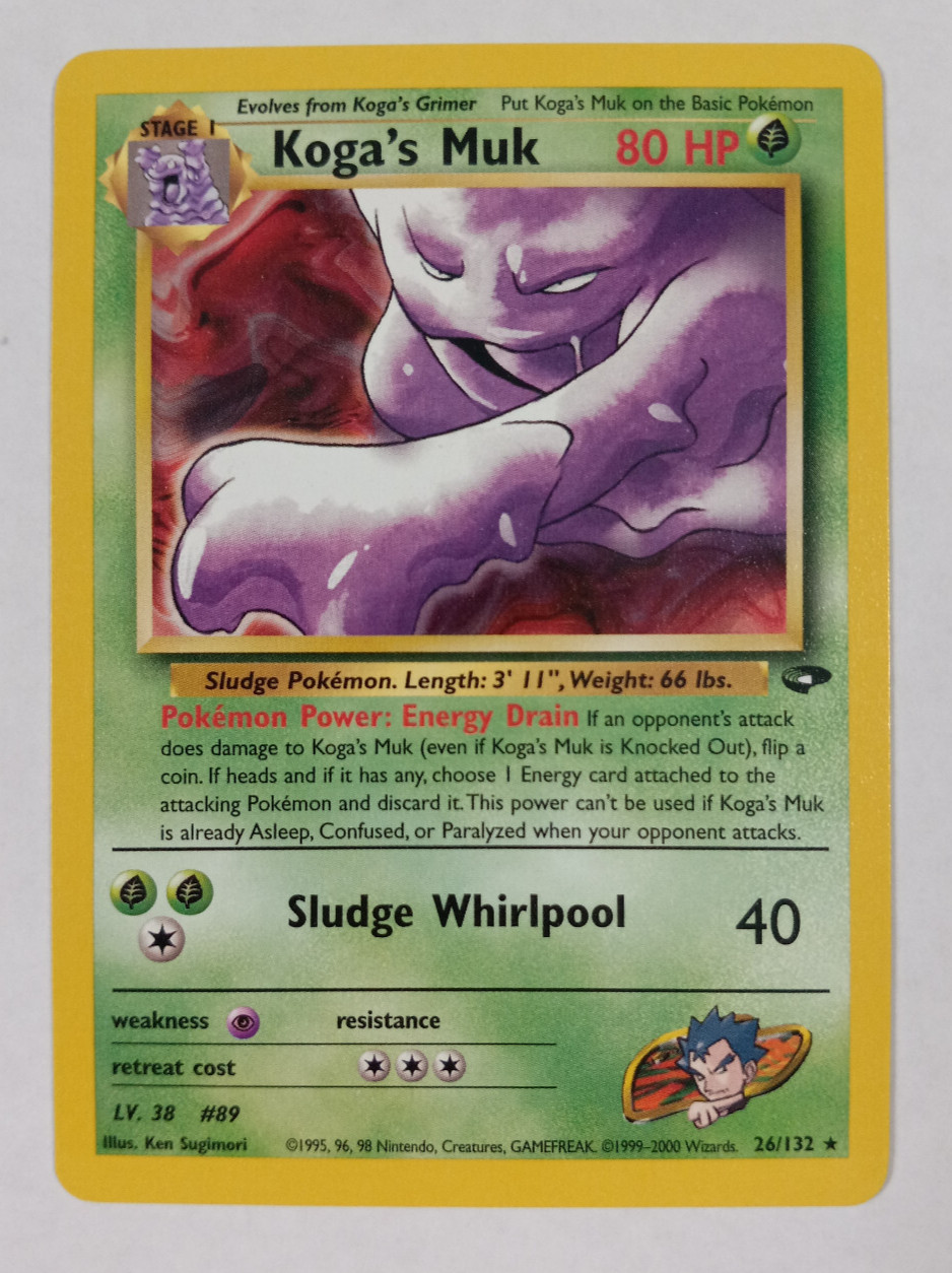 Koga's Muk Regular Gym Challenge Rare Pokemon Card 26/132 LP
