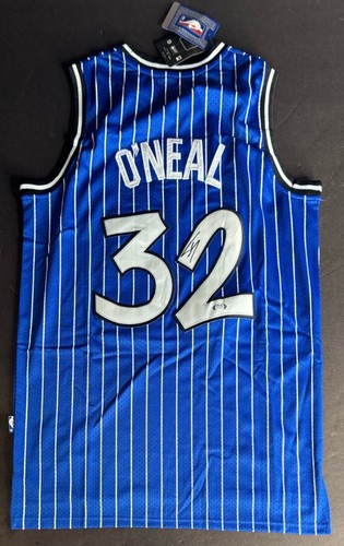 Camiseta deportiva firmada por Shaquille O'Neal Orlando Magic NBA PSA 9A24529