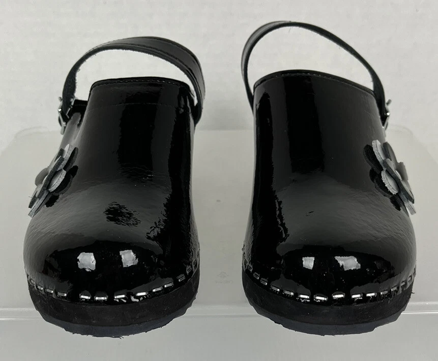 Mules/Zuecos Hanna Andersson Negro Charol Sin Cordones EE. UU. Mujer Talla 5/UE Talla 37 Foto 4 de 4