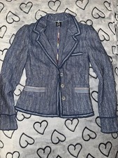 IQ+ Berlin Sakko Blazer Business Jäckchen Jacke blau Gr. wie XS 32-34 Neuw.!
