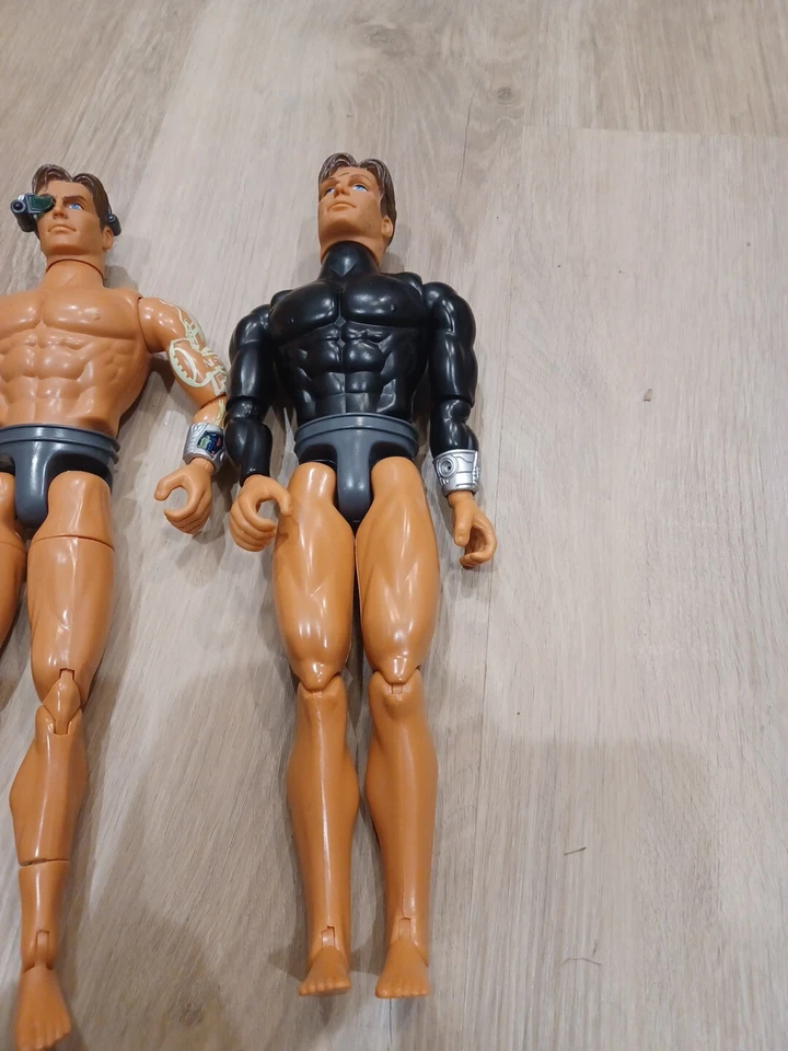 Lot Of 2 GI JOE MAX STEEL 12" ACTION FIGURES Dolls 1998 Vintage Rare Scope Sight - Image 4 of 4