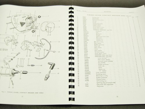 Catálogo de piezas de repuesto Triumph 6T TR6 T120 Nº2 libro manual 1964 650 99-0821 - Imagen 2 de 2