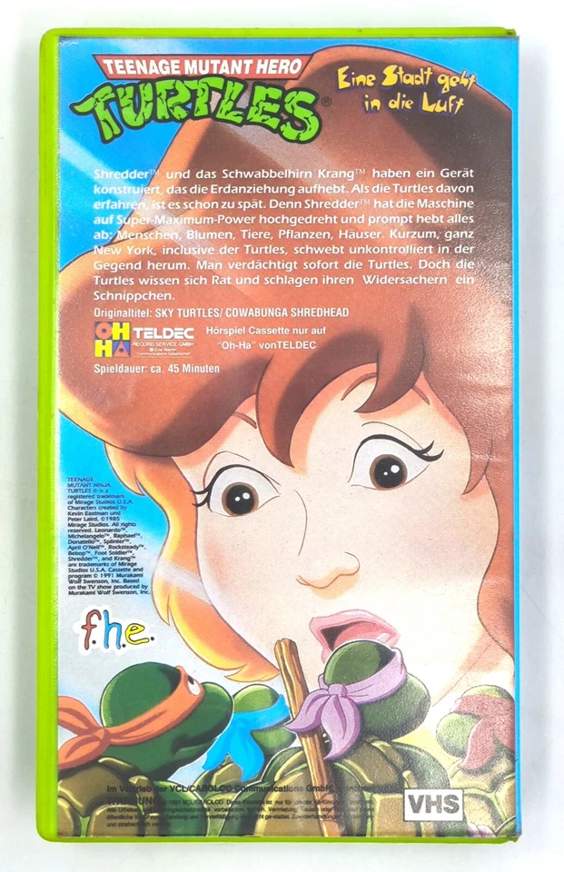 Teenage Mutant Hero Turtles Nr. 4 VHS Eine Stadt geht in die Luft Video Kassette - Bild 4 von 4