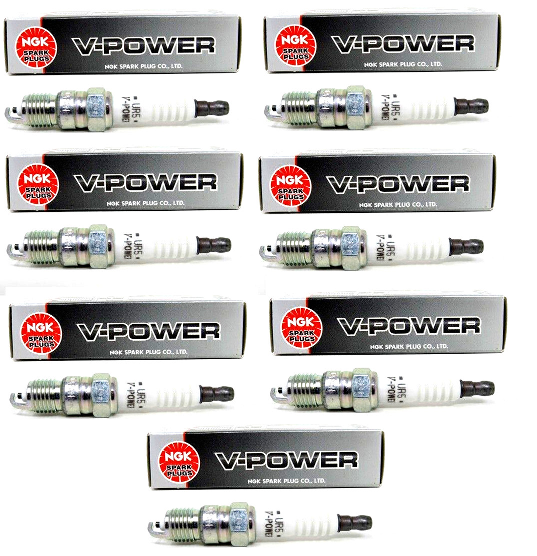 Lot of 7 Spark Plug V-Power NGK UR5 STOCK# 2771