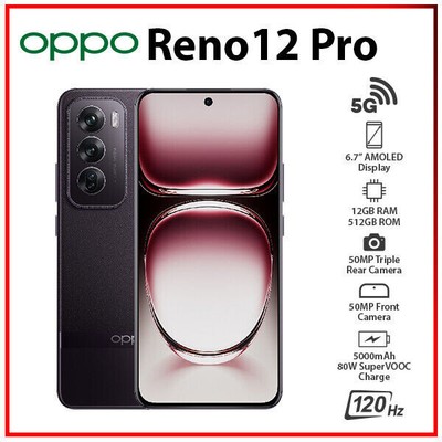 OPPO Reno12 Pro 5G 12GB+512GB SPACE BROWN Dual SIM GLOBAL Android Cell Phone
