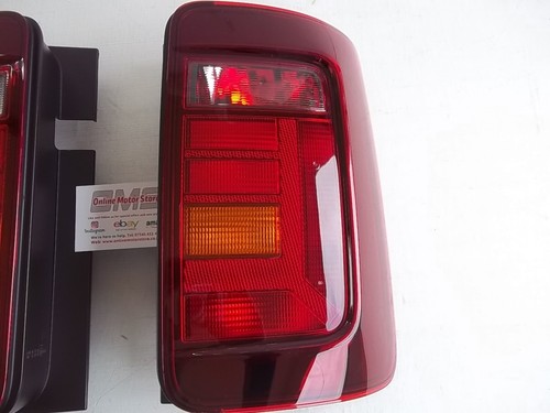VW CADDY 2015- REAR LIGHT CLUSTER - LENS - BARN DOOR - SMOKED TINT TINTED PAIR - Picture 2 of 3
