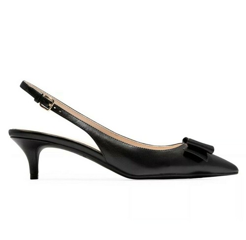 COLE HAAN TALI BOW SLING BLACK NUDE 