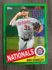 2020 Topps Silver Pack Max Scherzer #85TC-50  1985 Green Mojo Refractor #59/99