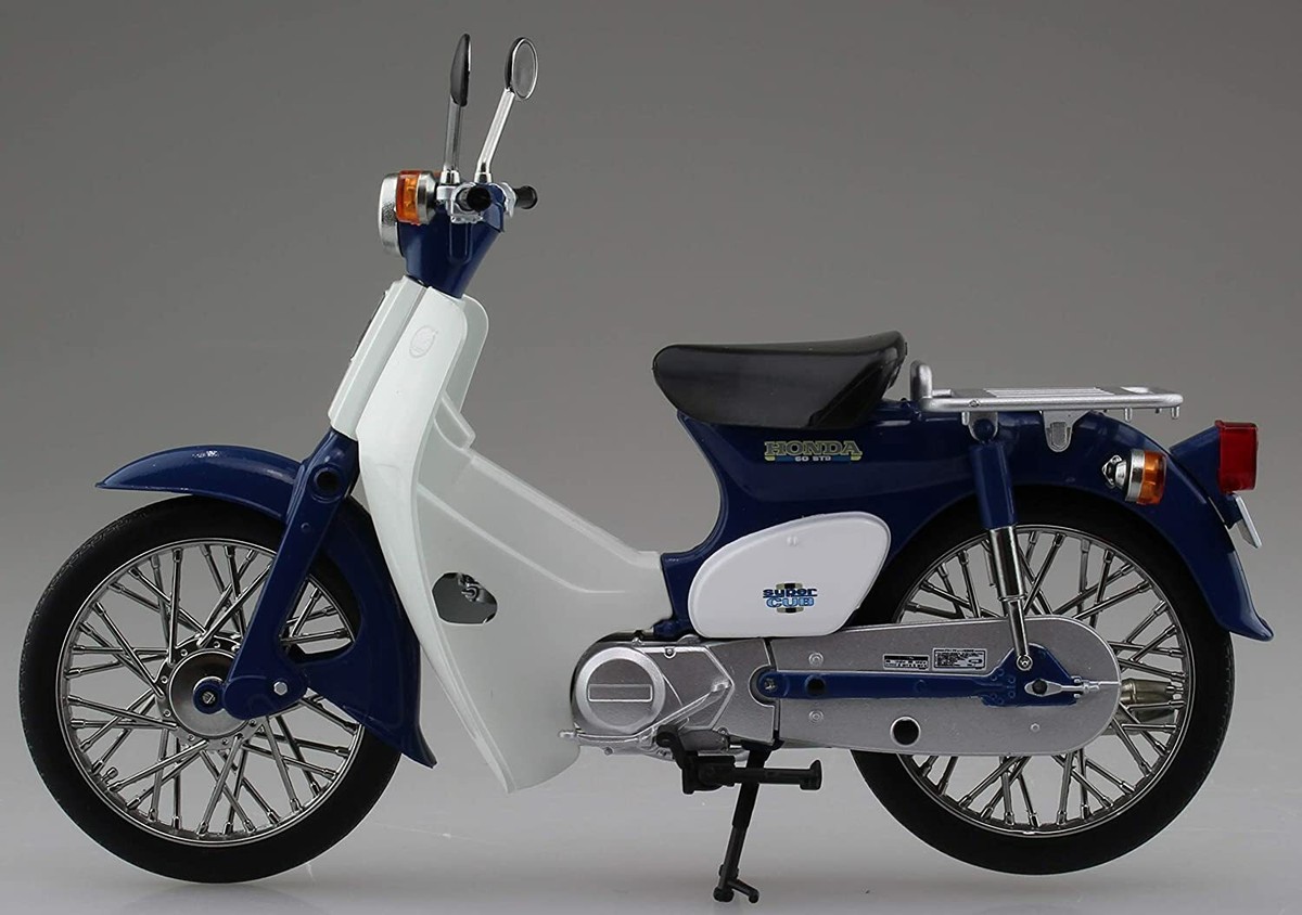 HONDA Super CUB50 プラモデル 1/12 1/12 Aoshima Honda Super Cub (Blue) Diecast Car Model