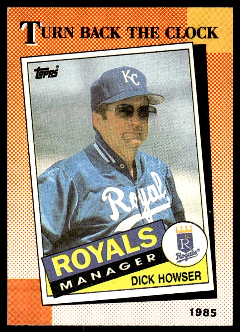 1990 Topps Baseball Card Dick Howser Kansas City Royals #661