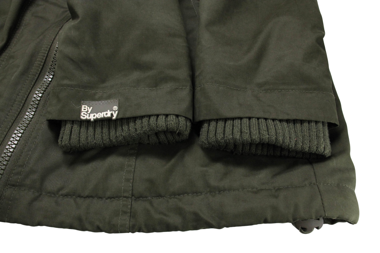 SUPERDRY The Microfibre Windparka Jacket Women's XL Hooded Fur Triple Layer Zip image 6