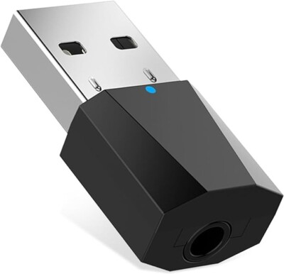 Bluetooth 5.1 Adapter Auto, Wireless Auto Empfänger Klinker für Freisprechgespräche