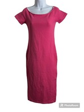 Zara Hot Pink Bodycon Midi Dress Size Medium 0618-GM1