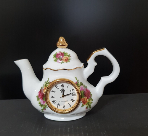 Royal Albert Teekanne alte Landrosenuhr *Top Zustand*
