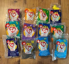 TY TEENIE Beanie Babies NEW Complete Set VTG McDonalds Collectible Toy Plushes