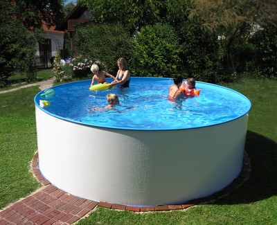 Einsteiger Stahlwandpool rund 400 x 105 cm - zum ...