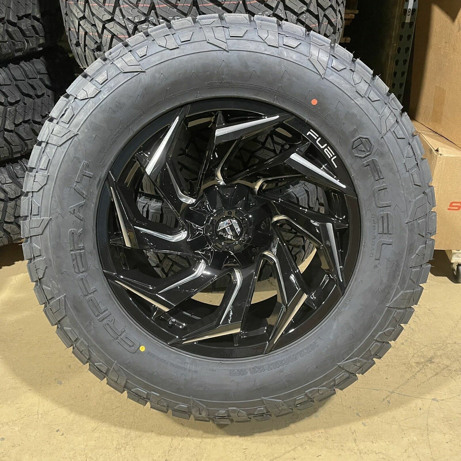20x10 Fuel D753 Reaction Black Wheels 35