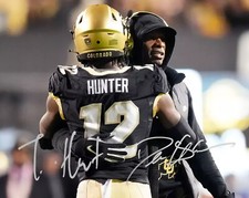 Deion Sanders & Travis Hunter Autographed 8x10 photo Colorado Buffaloes reprint