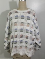 Vintage Sweater 90s Oversized Pastel Cotton XL