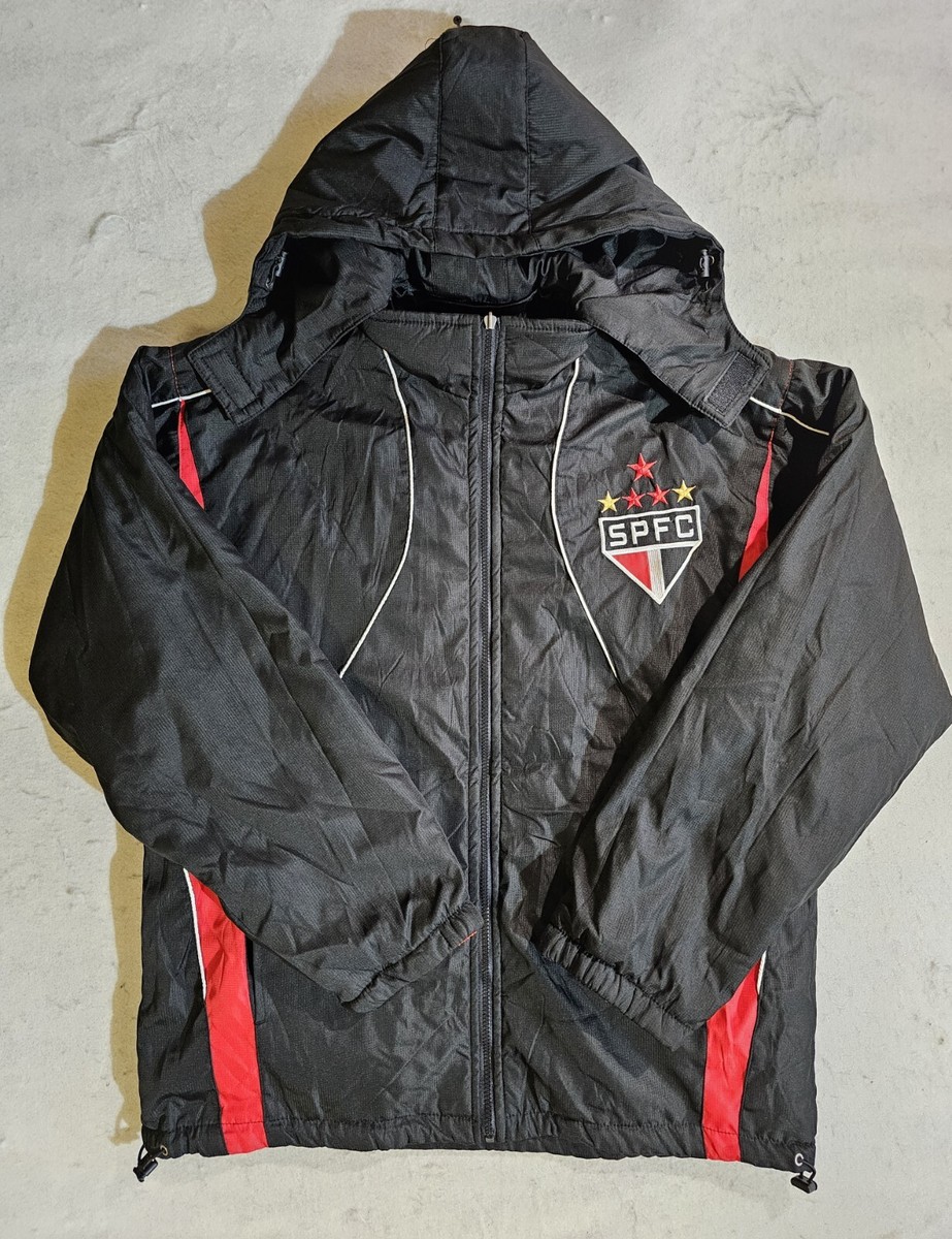 SAO PAULO Football Club SPFC Soccer Jacket Full Zip Black SAO PAULO Football Club SPFC Soccer Jacket Full Zip Black