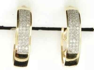 2.00 Ct Lab Created Diamond Women's Huggie Hoop Earrings 14K Yellow Gold Over