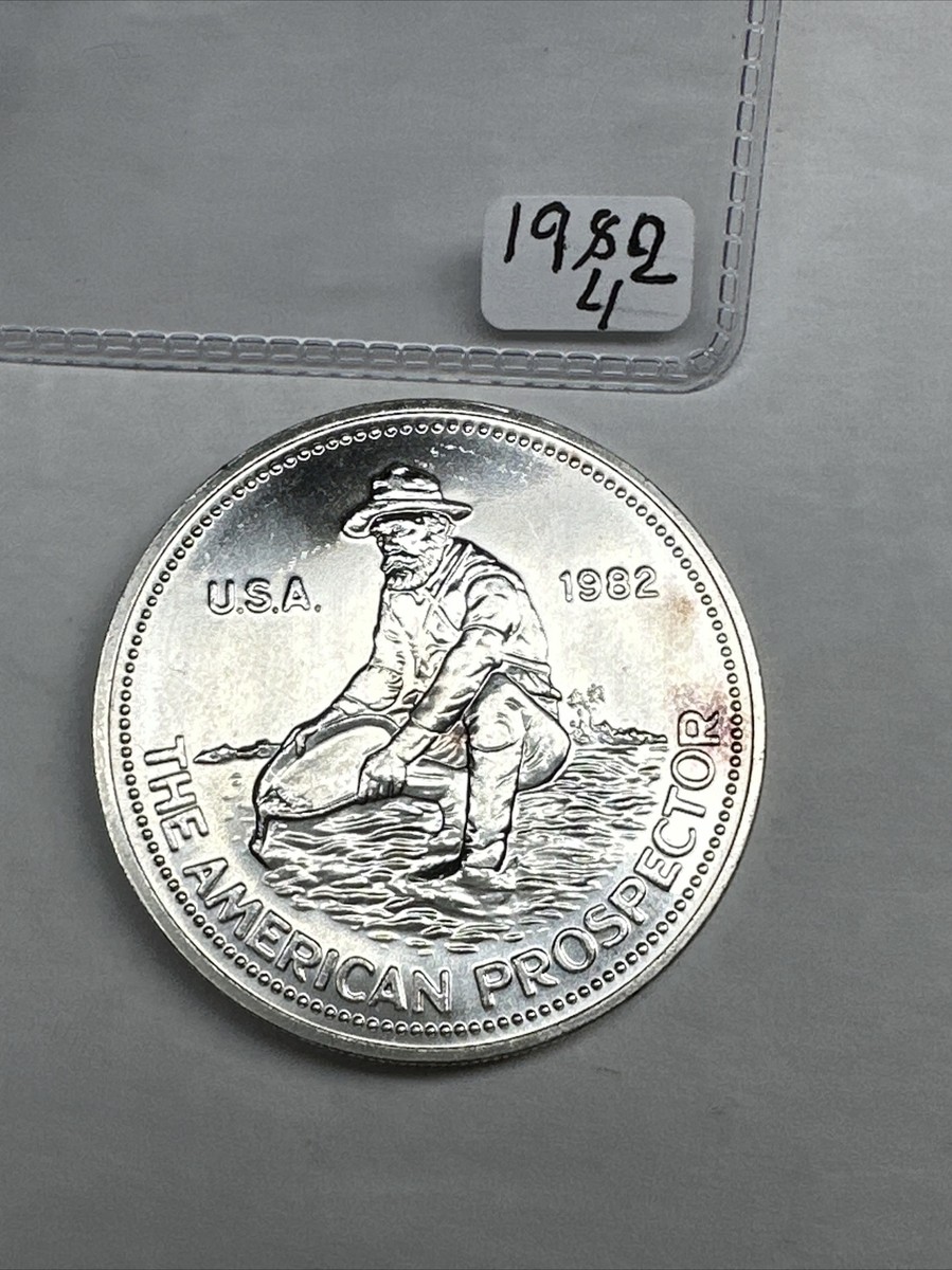1982 The American Prospector 1 OZ 0.999 + Fine Silver