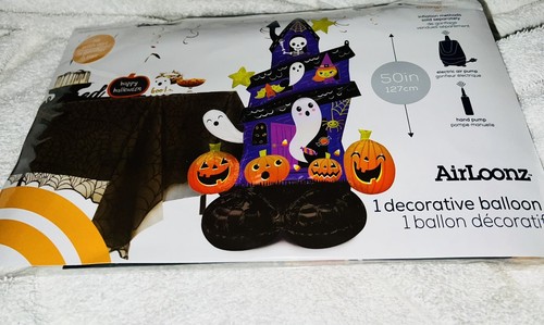 AirLoonz Halloween Haunted House Balloon 35in x 50in - 第 1/3 張圖片