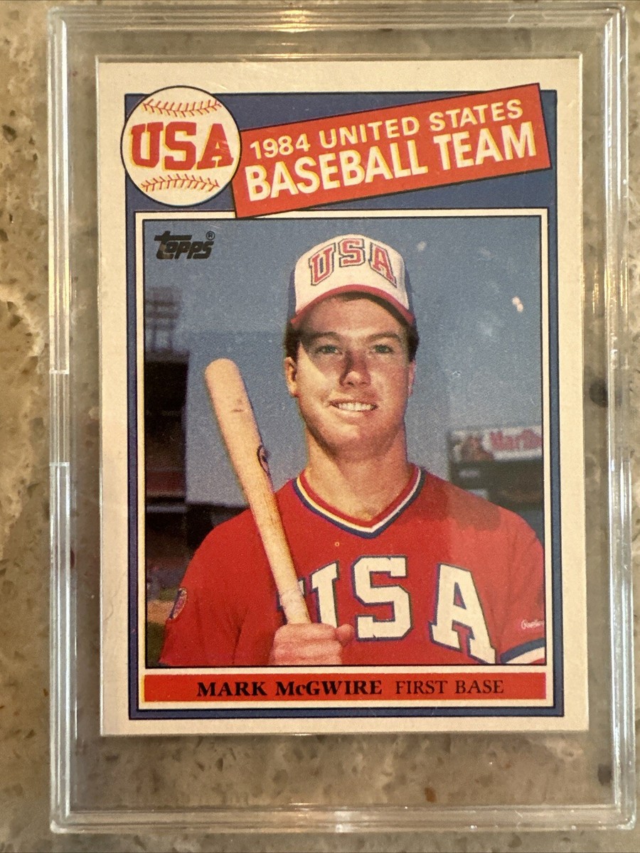 1985 Topps Mark McGwire USA Baseball Rookie Card RC #401 Athletics