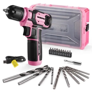 WORKPRO 8V Cordless Power Drill Set Drill Driver 2.0Ah Electric Screwdriver Kits