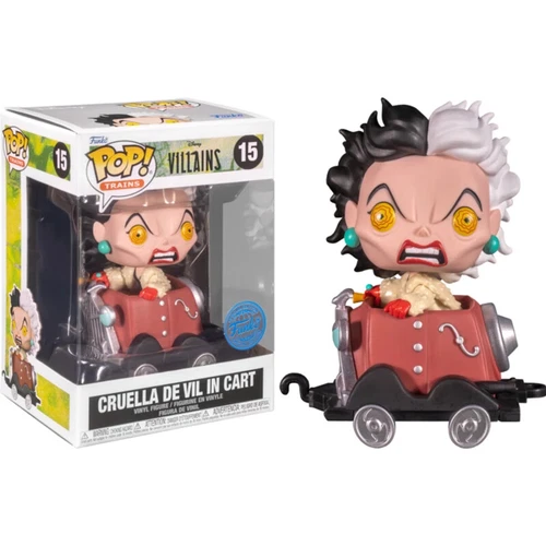 Funko Pop! Trains: Disney #15 Cruella de Vil in Cart (Funko Exclusive) NEW