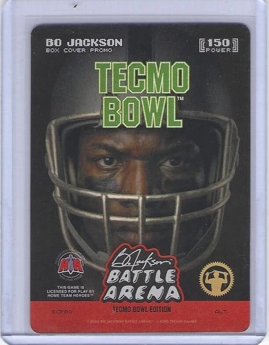 2026 Bo Jackson Battle Arena Tecmo Bowl National Box Cover Promo NSCC 150 PWR SP