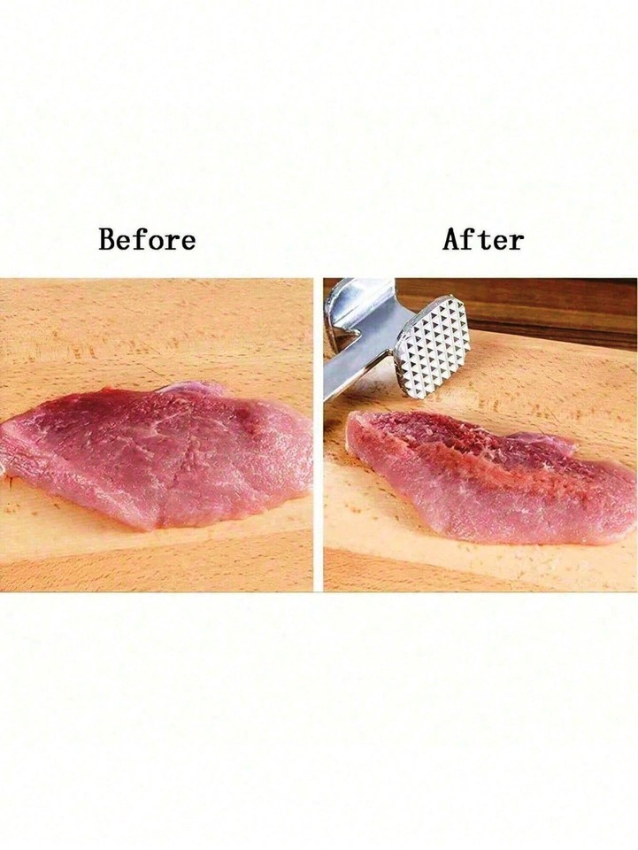 Product photo 4 of 8 — Stainless Steel Meat Tenderizer Double Sided Steak Pounder Kitchen Meat Mallet