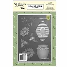 Lisa Horton Crafts Embossing Folder And Die 5"X7"-Just Bee-Cause