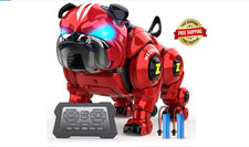 Juguetes de perro robot para ni os, juguete de robot de control remoto, truco .