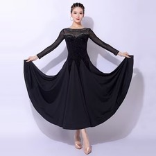 Adult Tango Waltz Modern Dance Dress Performance Standard Quickstep Long Dress