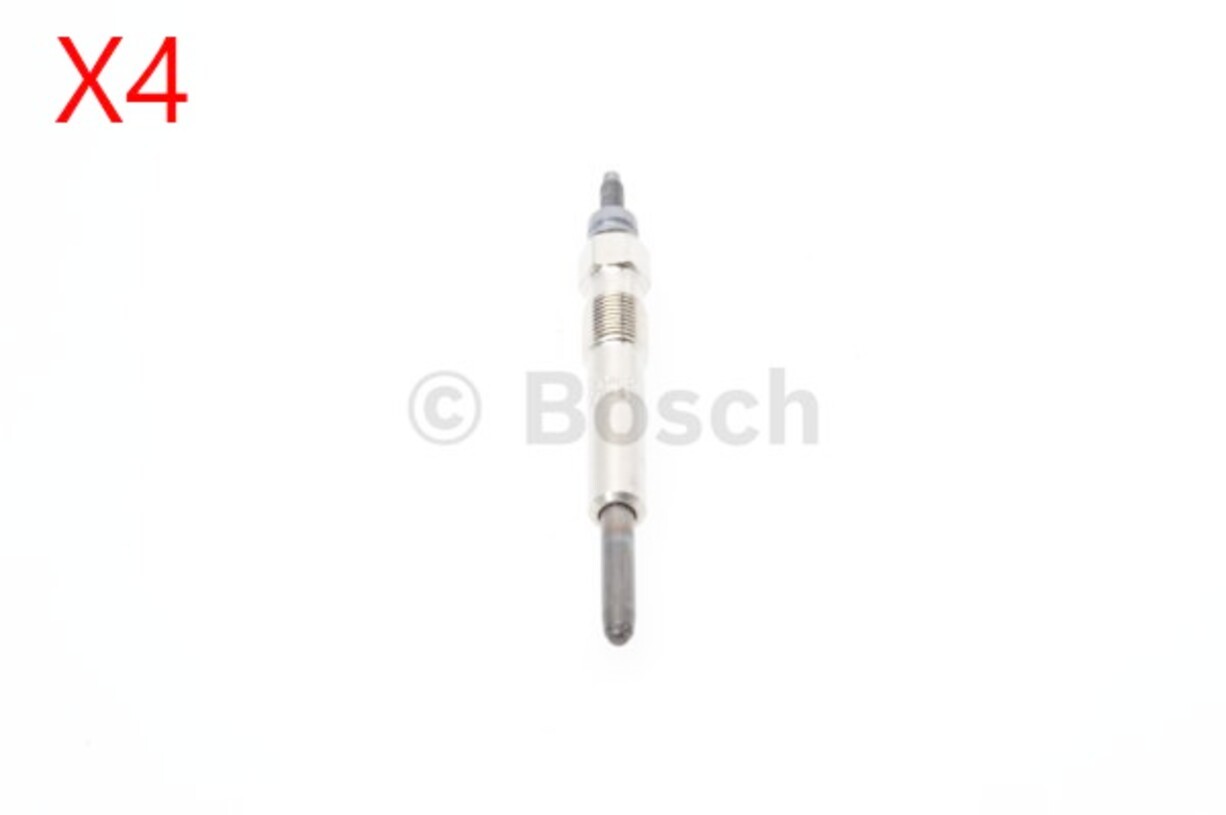 BOSCH Glow Plug SET 4pcs Fits FORD Focus Transit Fiesta Courier S C-Max 1998-