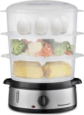 Maxi-Matic Electric Food Vegetable Steamer with Bpa-Free 3 Tier Stackable, Neste