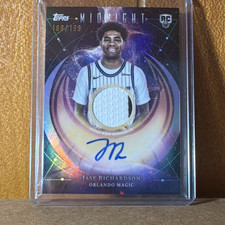 Topps Midnight Jase Richardson Rookie Jersey Auto Twilight 108/199