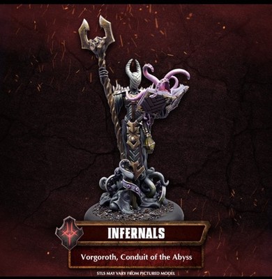 warmachine INFERNALS Vorgoroth, Conduit of the Abyss 3d Printed 