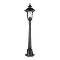 AußEnleuchte Wegeleuchte Garten Aluminium Glas IP44 115 Cm Hoch Schwarz Rustikal