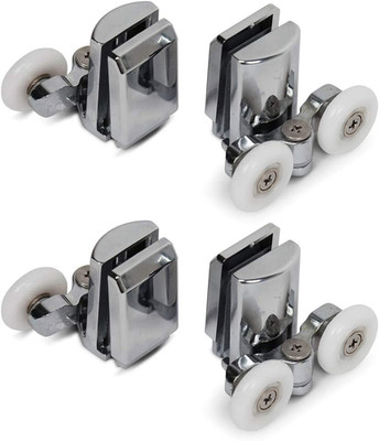 Legierung Dusche Tür Läufer Twin Rollen   Set von 4   Top & Bottom (2top + 2bott