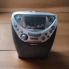Philips AJ3965/17 CD Player/Alarm Clock-AM/FM-Silver Tested Working