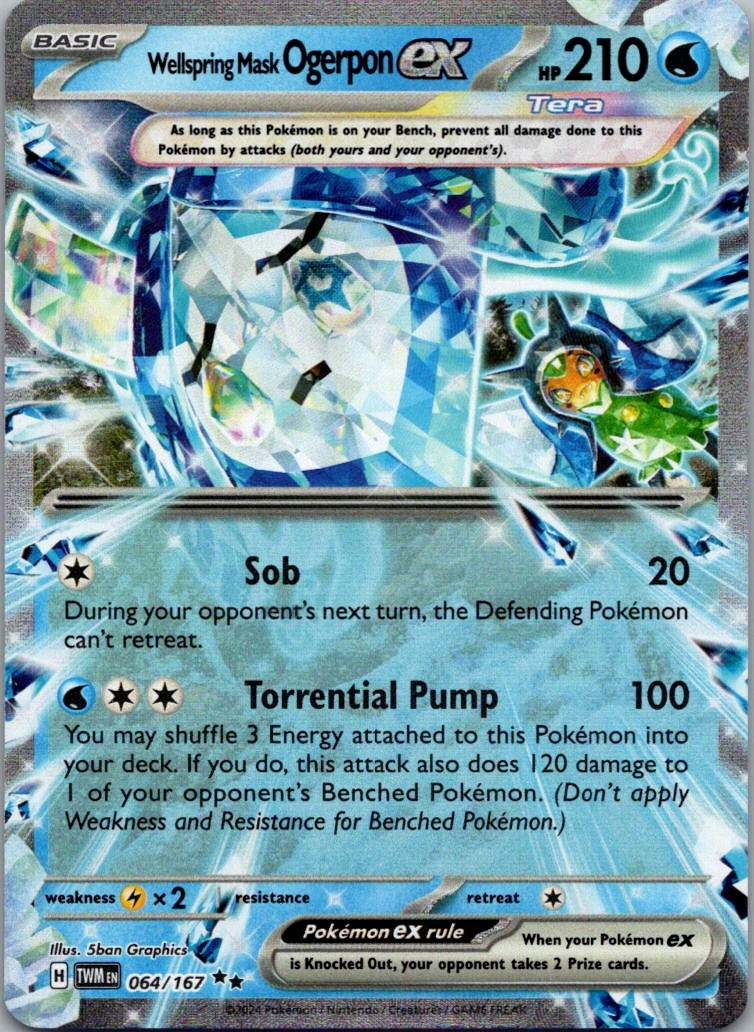 Wellspring Mask Ogerpon ex - Double Rare SV06: Twilight Masquerade 064/167 NM
