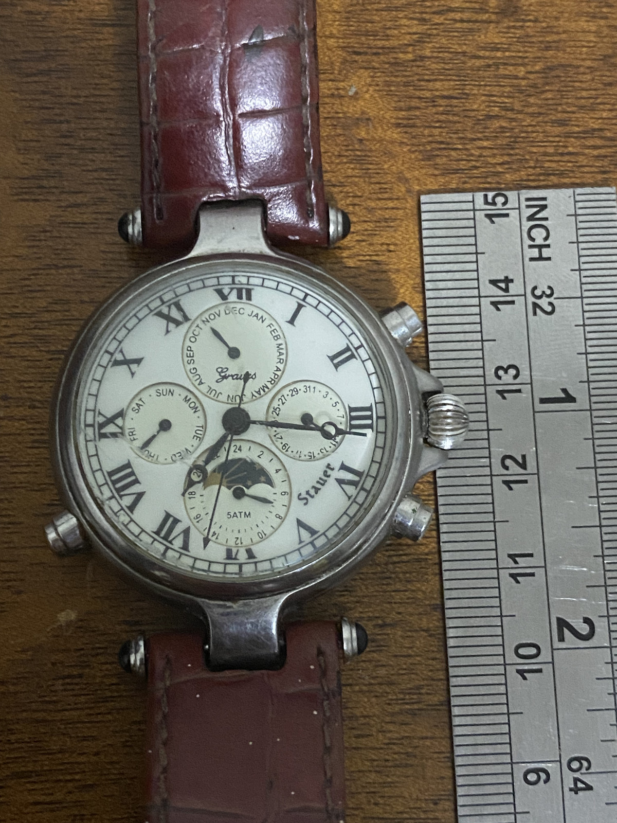 Stauer Automatic Tachymeter Watch/Month/Daydate/M… - image 2