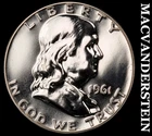 1961 Silver Franklin Half Dollar - Choice Gem Proof  Lustrous  #J9997