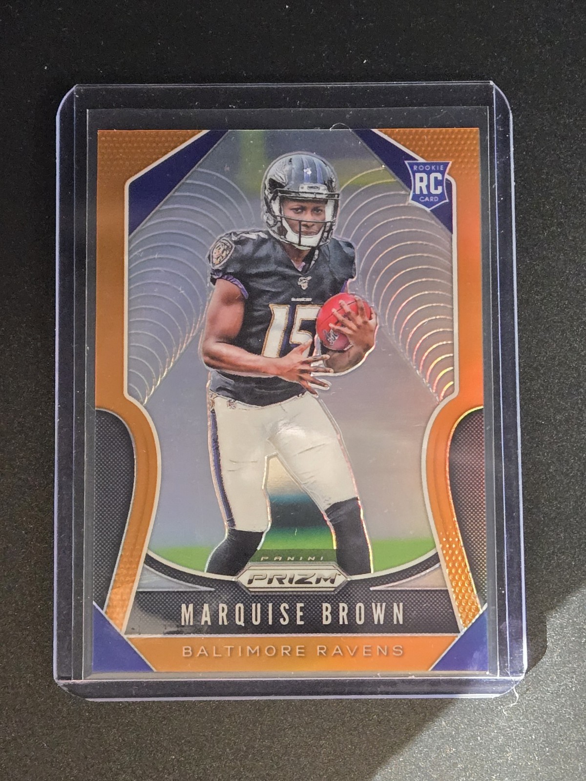 2019 Panini Prizm - Rookies Marquise Brown #341 Orange Prizm /249 (RC) Ravens