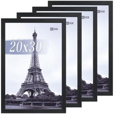 VCK 20x30 Poster Frame Set of 4 - Black, Gallery-Quality Wood Picture Frames,...